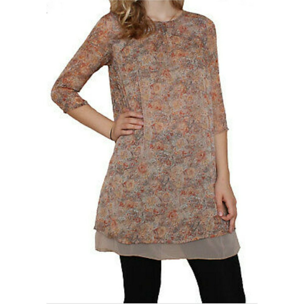 Sacred Threads Pretty Floral Print Dress Size S